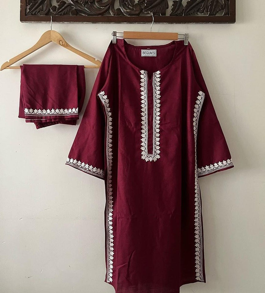 Trendy Mehroon Kurta